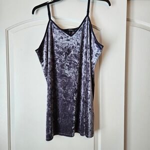 Denim247 Crushed Velvet Cami Top Soft Blue Size 18/20 L Whimsigoth Y2K Glam
